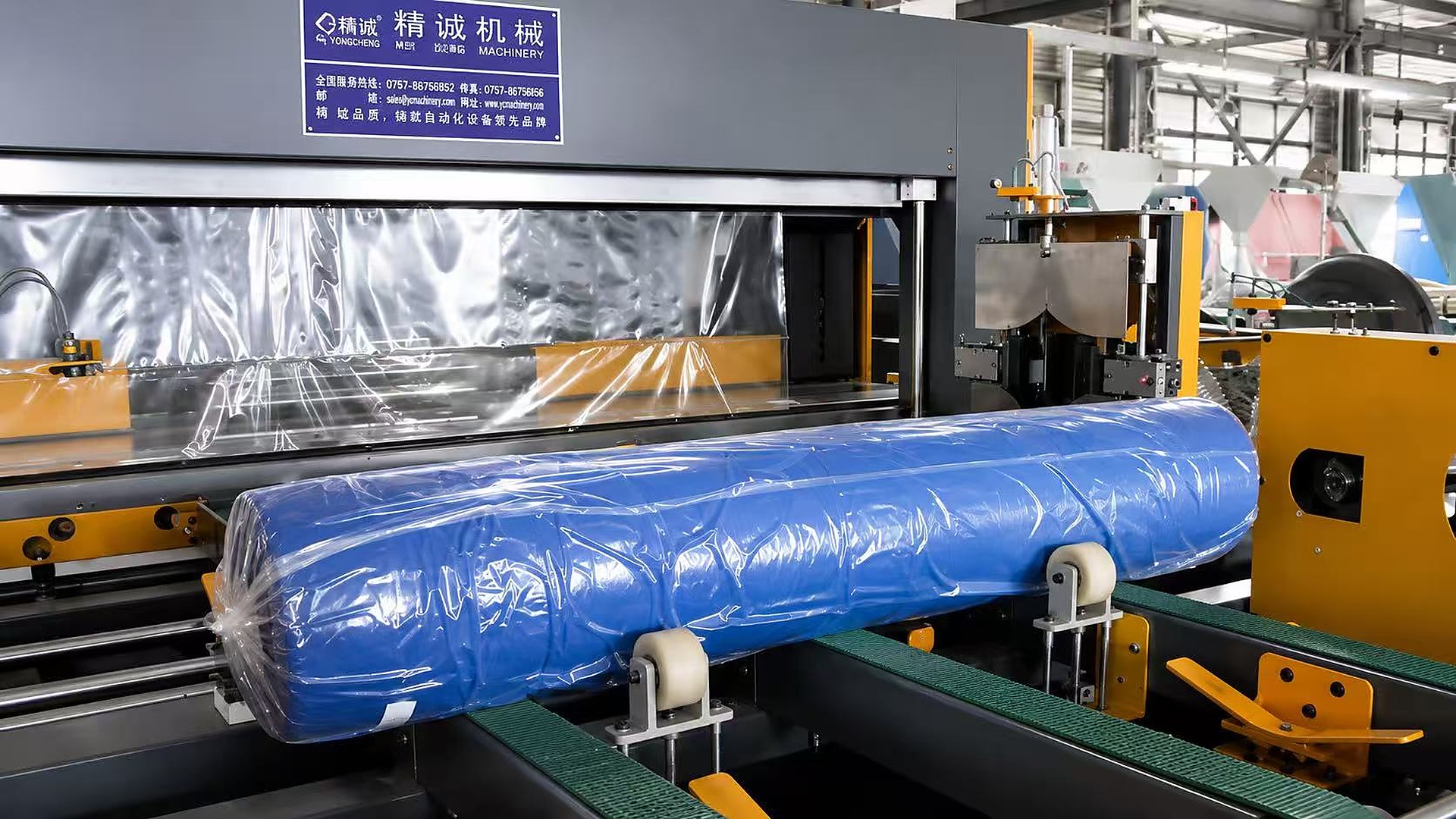 Finished fabric rolls prepared for global delivery